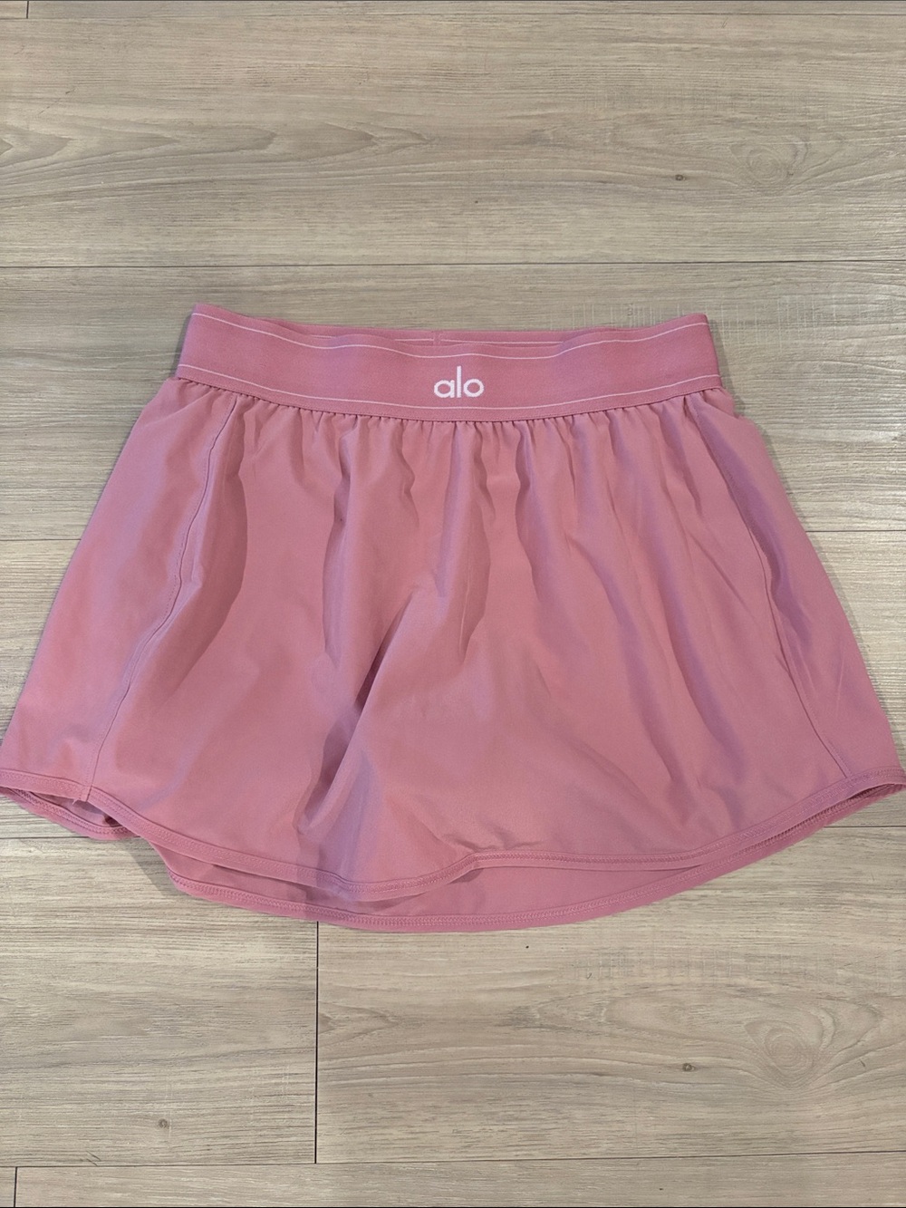 ALO Yoga Rose Pink Athletic Skort with Built-in Shorts